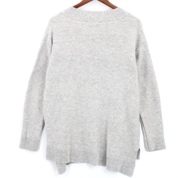 Harve Benard Womens Sweater Gray V Neck Long Sleeve Knit Cotton Medium M - Picture 5 of 7